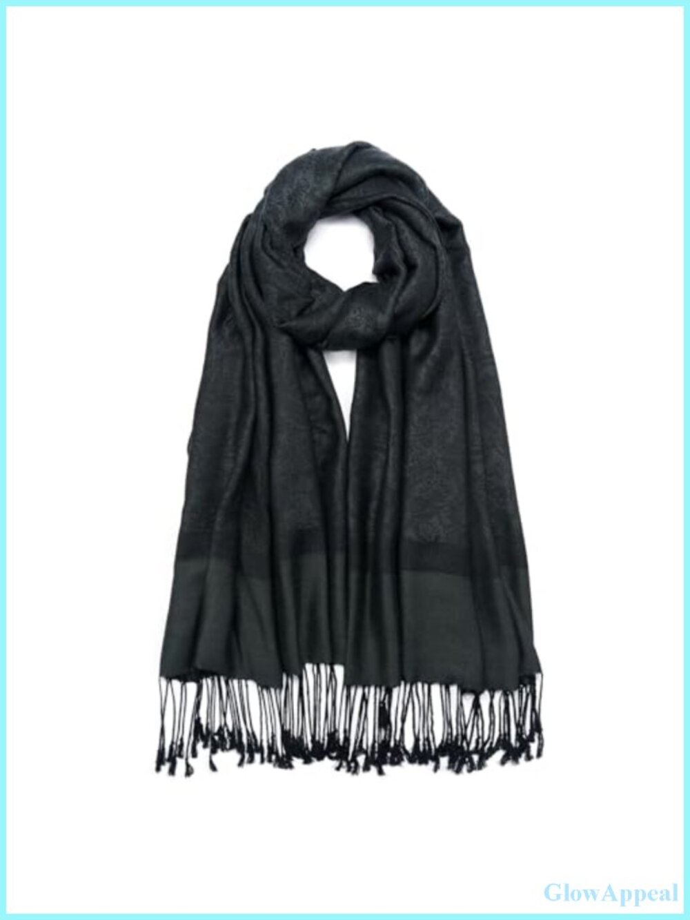 Reversible Paisley Pashmina Shawl Wrap with Fringe, for Evening Wedding